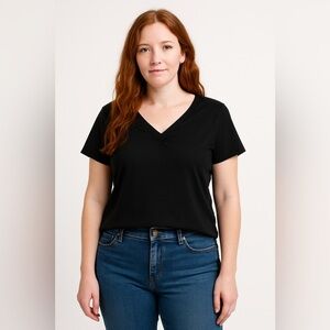 St Johns Bay Black Fitted Short Sleeve Tee